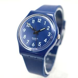 Swatch Back to Blueberry 34mm Blue Watch Swiss Made AG2009 with New Battery
